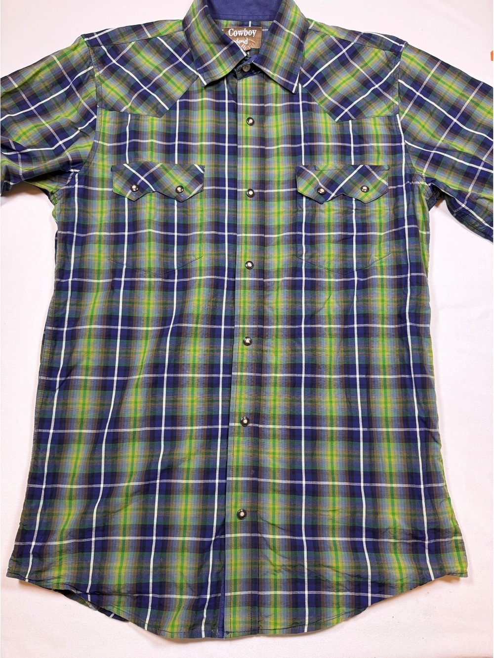 Cowboy Legend plaid western snap shirt